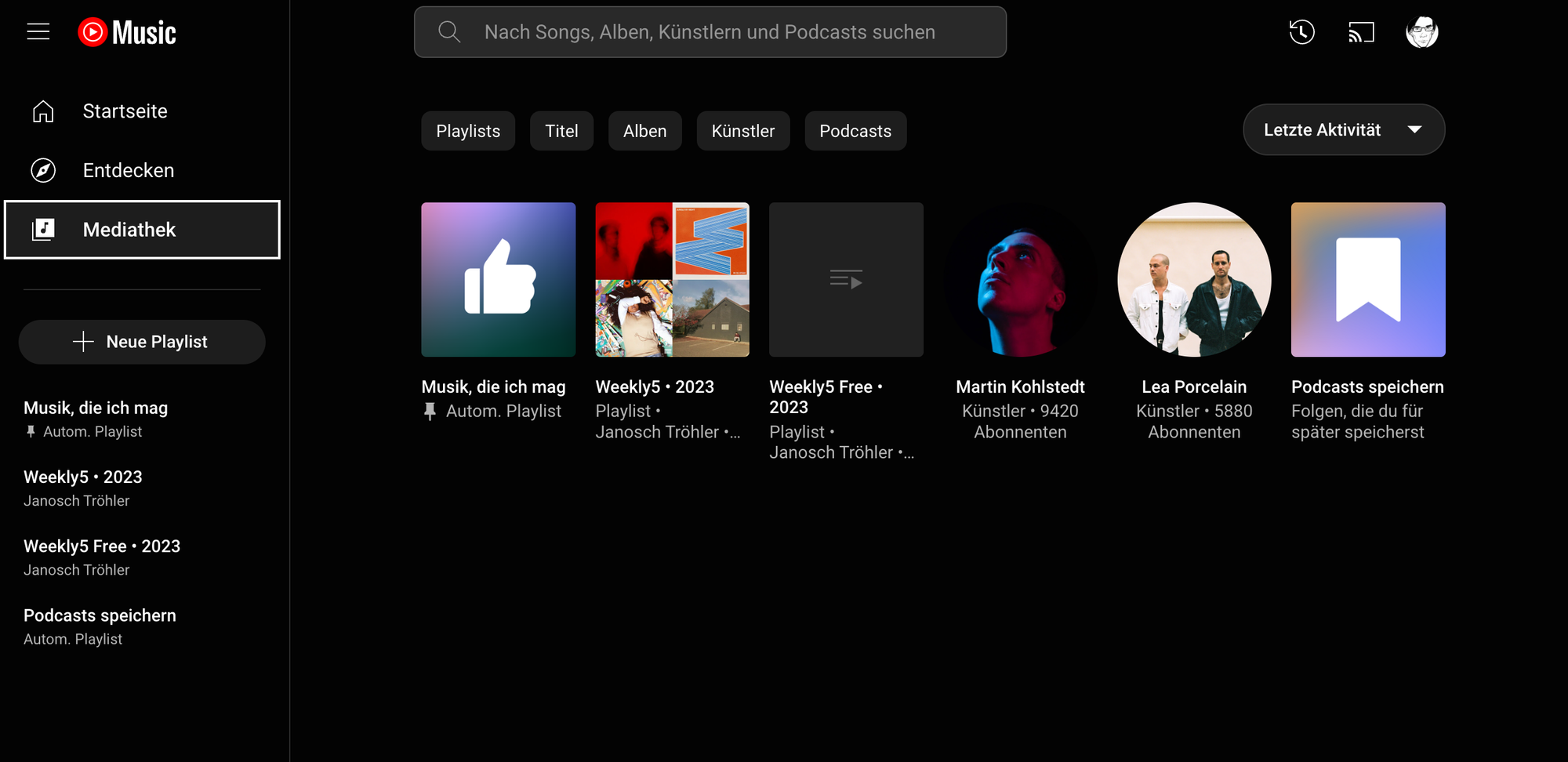 Screenshot of YouTube Music that shows the new integration of podcasts.